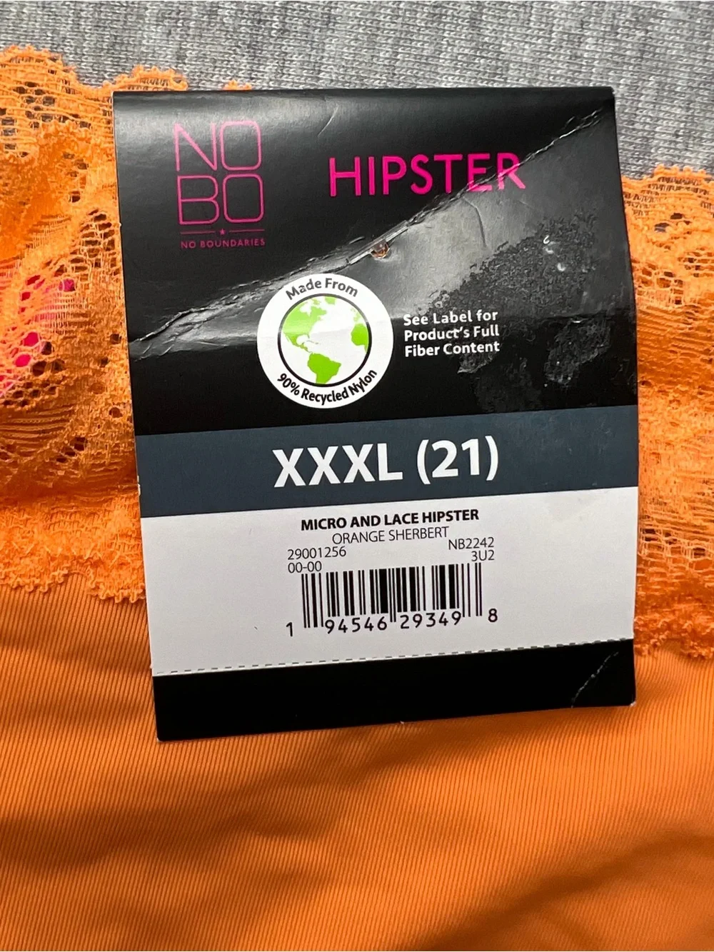 NWT Orange hipster panty size XXXL (3X) No Boundaries